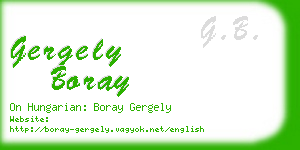 gergely boray business card